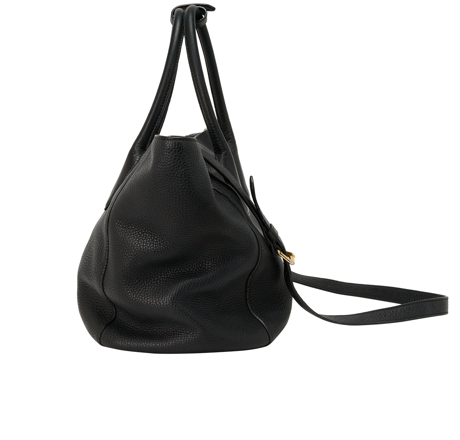 Logo Tote, &pound;895, Handbags, Black, Leather, Bottom view